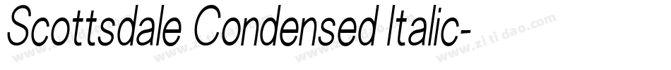 Scottsdale Condensed Italic字体转换